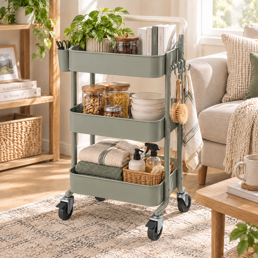 Luqevin™ MoveEase Multi-Tier Rolling Utility Cart product view