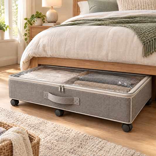 Luqevin™ RollUnder Large-Capacity Wheeled Under-Bed Storage Box product view