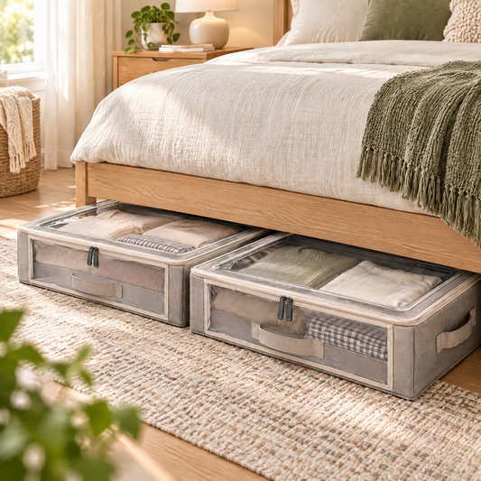 Luqevin™ ViewFold Windowed Foldable Under-Bed Storage Box Set product view